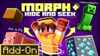 Thumbnail of the Minecraft Bedrock Marketplace product MORPH + Hide and Seek created by Ninja Squirrel Gaming.