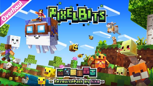 Thumbnail of the Minecraft Bedrock Marketplace product Pixel Bits created by Ninja Squirrel Gaming.