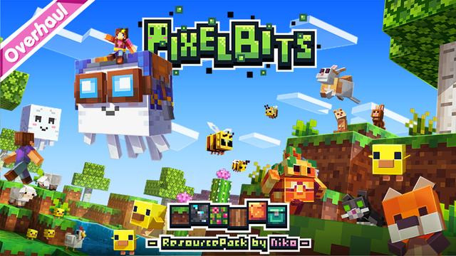 Thumbnail of the Minecraft Bedrock Marketplace product Pixel Bits created by Ninja Squirrel Gaming.