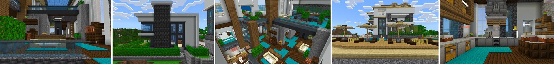 Panorama of the Minecraft Bedrock Marketplace product Beach Life created by Nitric Concepts.