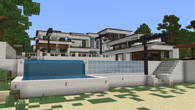 Screenshot of the Minecraft Bedrock Marketplace product Billionaire Beach Mansion created by Nitric Concepts.