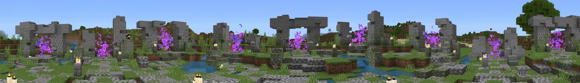 Panorama of the Minecraft Bedrock Marketplace product Biome Portals created by Nitric Concepts.