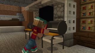Screenshot of the Minecraft Bedrock Marketplace product Burger Shop: Role-play! created by Nitric Concepts.