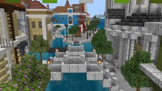 Screenshot of the Minecraft Bedrock Marketplace product Canal Town created by Nitric Concepts.