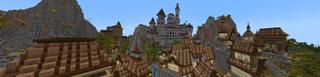 Panorama of the Minecraft Bedrock Marketplace product Castles! created by Nitric Concepts.