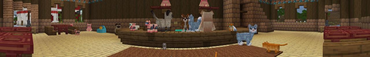 Panorama of the Minecraft Bedrock Marketplace product Cat Cafe created by Nitric Concepts.