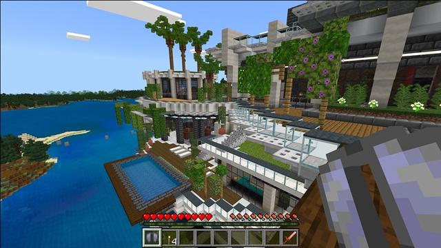 Screenshot of the Minecraft Bedrock Marketplace product Cliffside Mansion created by Nitric Concepts.