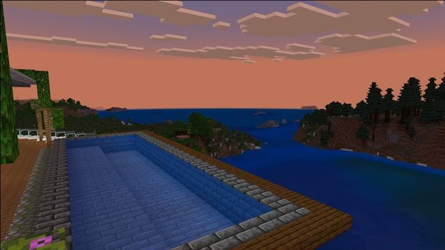 Screenshot of the Minecraft Bedrock Marketplace product Cliffside Mansion created by Nitric Concepts.