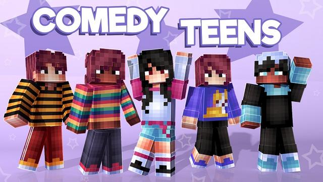 Thumbnail of the Minecraft Bedrock Marketplace product Comedy Teens created by Nitric Concepts.