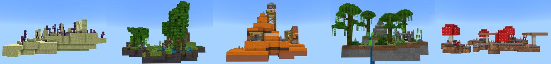 Panorama of the Minecraft Bedrock Marketplace product Creeper Skyblock created by Nitric Concepts.