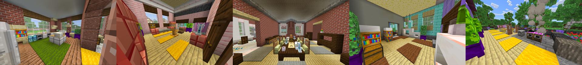 Panorama of the Minecraft Bedrock Marketplace product Cute Family Suburbs created by Nitric Concepts.