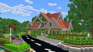 Screenshot of the Minecraft Bedrock Marketplace product Cute Family Suburbs created by Nitric Concepts.