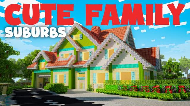Thumbnail of the Minecraft Bedrock Marketplace product Cute Family Suburbs created by Nitric Concepts.