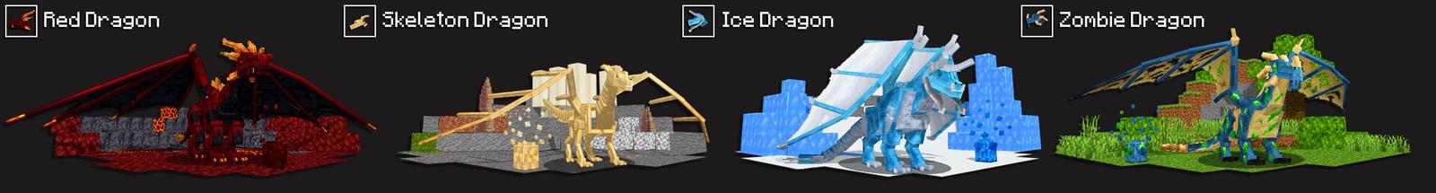 Panorama of the Minecraft Bedrock Marketplace product DRAGONS created by Nitric Concepts.