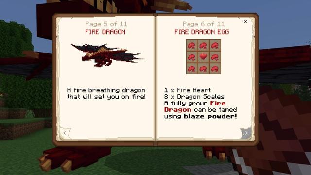 Screenshot of the Minecraft Bedrock Marketplace product DRAGONS created by Nitric Concepts.