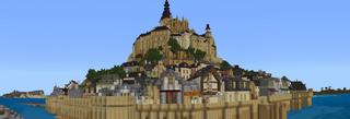Panorama of the Minecraft Bedrock Marketplace product Explore Le Mont Saint Michel created by Nitric Concepts.