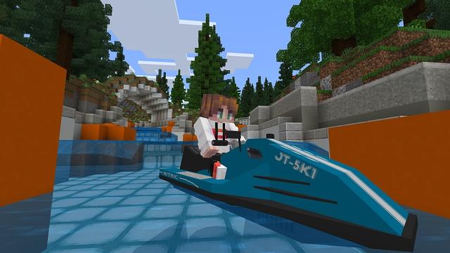 Screenshot of the Minecraft Bedrock Marketplace product Extreme Rafting created by Nitric Concepts.