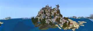 Panorama of the Minecraft Bedrock Marketplace product Fairytale Kingdom created by Nitric Concepts.