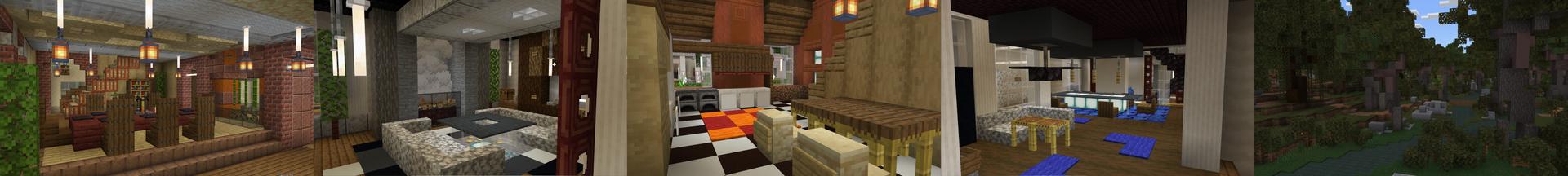Panorama of the Minecraft Bedrock Marketplace product Family Home Roleplay created by Nitric Concepts.