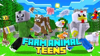 Thumbnail of the Minecraft Bedrock Marketplace product Farm Animal Teens created by Nitric Concepts.