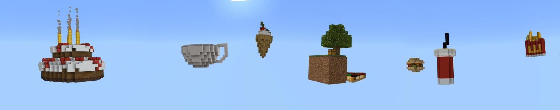 Panorama of the Minecraft Bedrock Marketplace product Fast Food Skyblock created by Nitric Concepts.