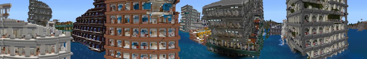 Panorama of the Minecraft Bedrock Marketplace product Flooded Survival created by Nitric Concepts.