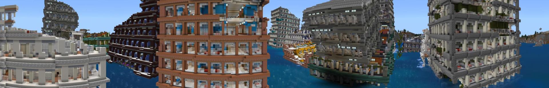 Panorama of the Minecraft Bedrock Marketplace product Flooded Survival created by Nitric Concepts.