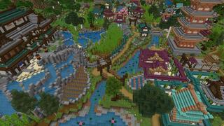 Screenshot of the Minecraft Bedrock Marketplace product Flower Village created by Nitric Concepts.