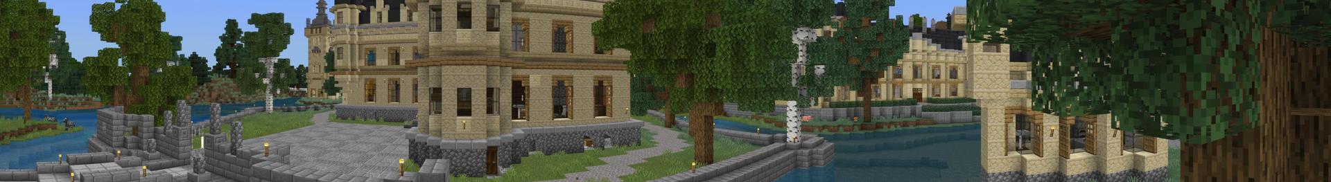 Panorama of the Minecraft Bedrock Marketplace product French Manor created by Nitric Concepts.