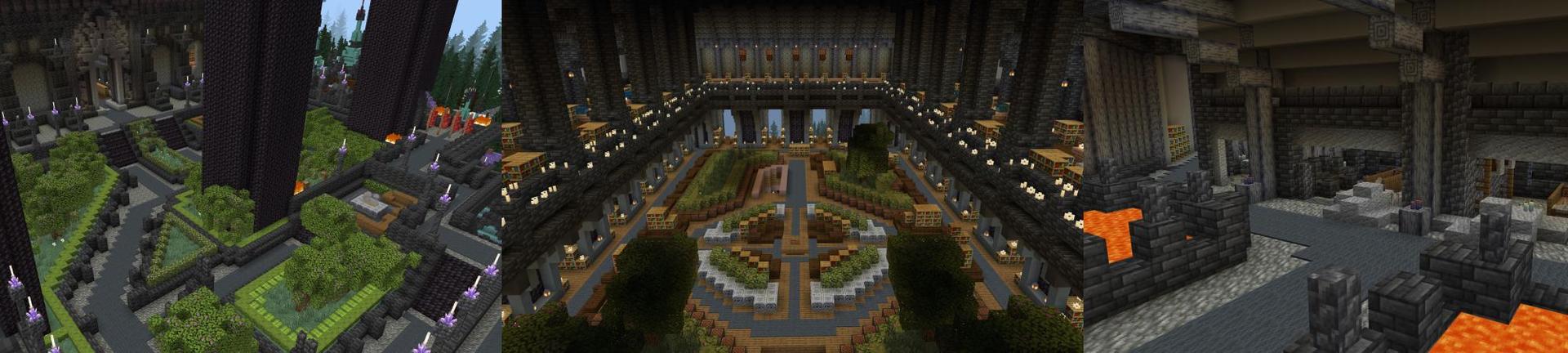 Panorama of the Minecraft Bedrock Marketplace product Frozen Castle created by Nitric Concepts.