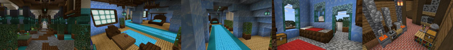 Panorama of the Minecraft Bedrock Marketplace product Frozen Ice Castle created by Nitric Concepts.