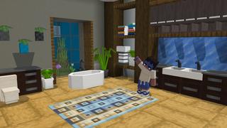 Screenshot of the Minecraft Bedrock Marketplace product FURNITURE CRAFTABLE Add-On created by Nitric Concepts.