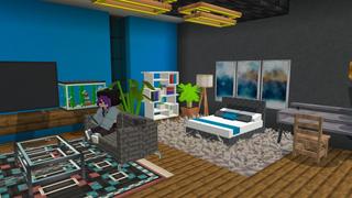 Screenshot of the Minecraft Bedrock Marketplace product FURNITURE CRAFTABLE Add-On created by Nitric Concepts.