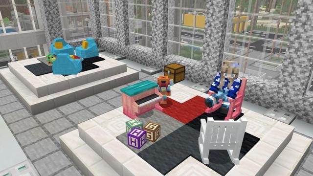 Screenshot of the Minecraft Bedrock Marketplace product Furniture Toys created by Nitric Concepts.