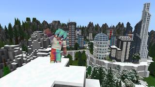 Screenshot of the Minecraft Bedrock Marketplace product Future City created by Nitric Concepts.