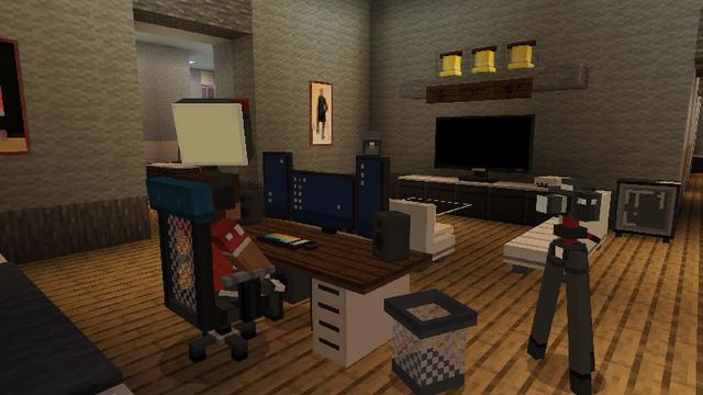 Screenshot of the Minecraft Bedrock Marketplace product Gaming Furniture created by Nitric Concepts.