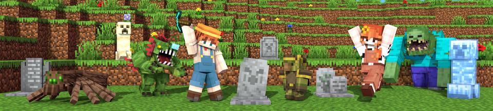 Panorama of the Minecraft Bedrock Marketplace product GRAVE STONES created by Nitric Concepts.