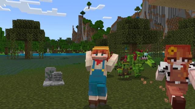 Screenshot of the Minecraft Bedrock Marketplace product GRAVE STONES created by Nitric Concepts.