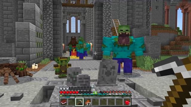 Screenshot of the Minecraft Bedrock Marketplace product GRAVE STONES created by Nitric Concepts.