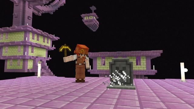 Screenshot of the Minecraft Bedrock Marketplace product GRAVE STONES created by Nitric Concepts.
