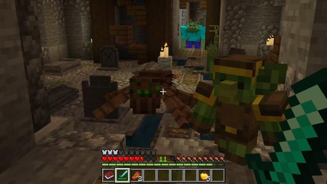 Screenshot of the Minecraft Bedrock Marketplace product GRAVE STONES created by Nitric Concepts.