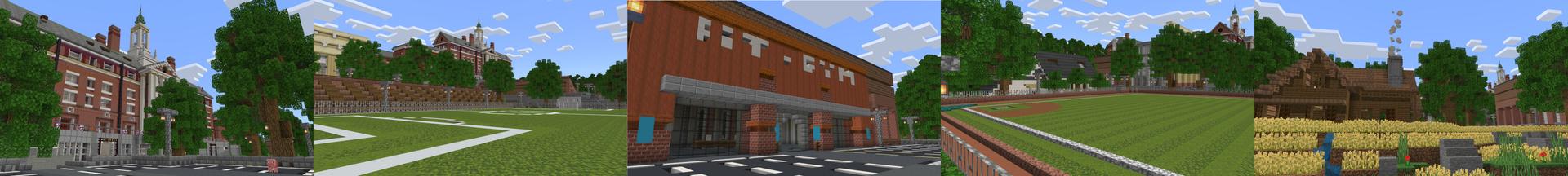 Panorama of the Minecraft Bedrock Marketplace product High School Roleplay created by Nitric Concepts.