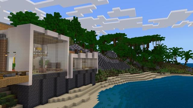 Screenshot of the Minecraft Bedrock Marketplace product Island Mansion Retreat created by Nitric Concepts.