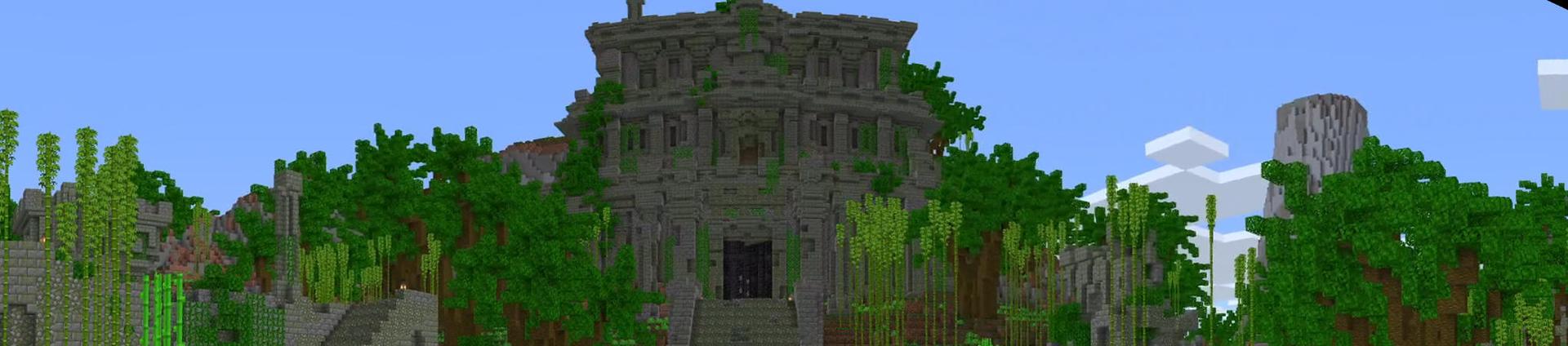 Panorama of the Minecraft Bedrock Marketplace product Jungle Temple created by Nitric Concepts.