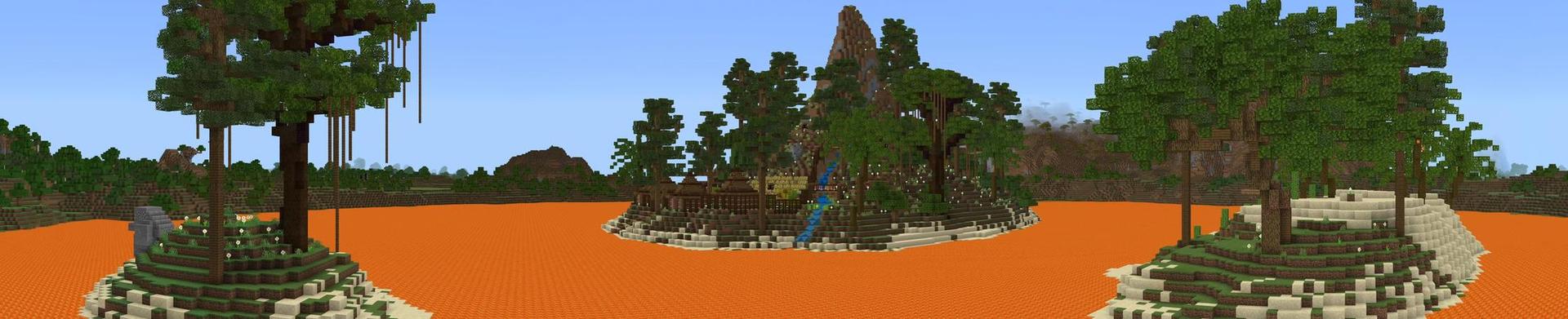Panorama of the Minecraft Bedrock Marketplace product Lava Island Survival created by Nitric Concepts.