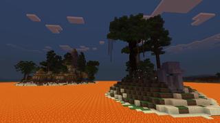 Screenshot of the Minecraft Bedrock Marketplace product Lava Island Survival created by Nitric Concepts.