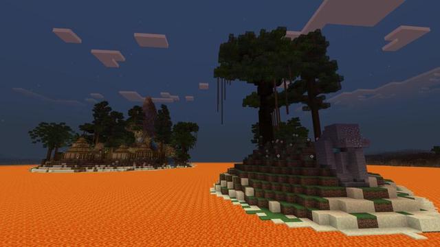 Screenshot of the Minecraft Bedrock Marketplace product Lava Island Survival created by Nitric Concepts.