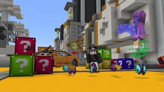 Screenshot of the Minecraft Bedrock Marketplace product Lucky Block Craftable created by Nitric Concepts.