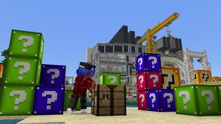 Screenshot of the Minecraft Bedrock Marketplace product Lucky Block Craftable created by Nitric Concepts.