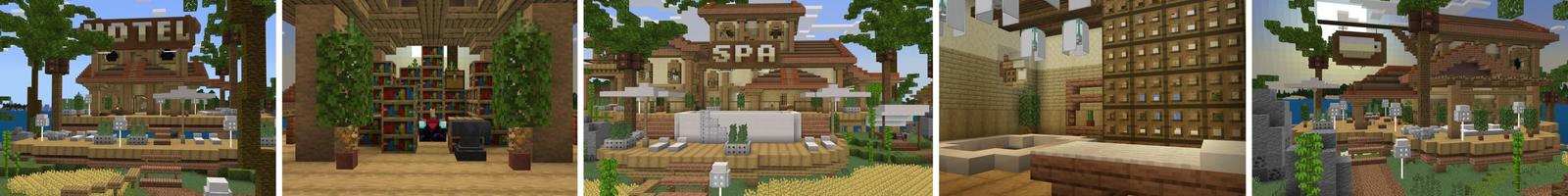 Panorama of the Minecraft Bedrock Marketplace product Luxury Island created by Nitric Concepts.